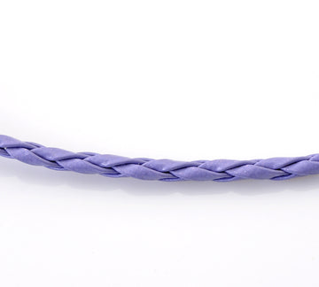 2 Meters, 3mm, Faux Leather Jewelry Braided Cord Mauve